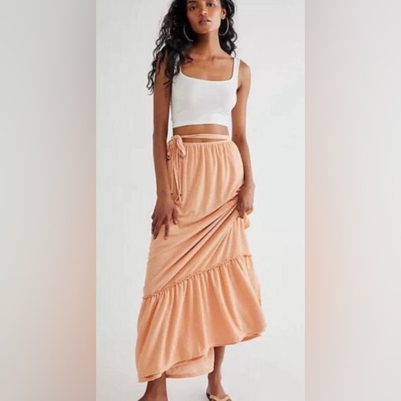 Free People Dresses & Skirts - NWT Free People Beach Endless Summer Convertible Maxi Skirt Peach Size Small
